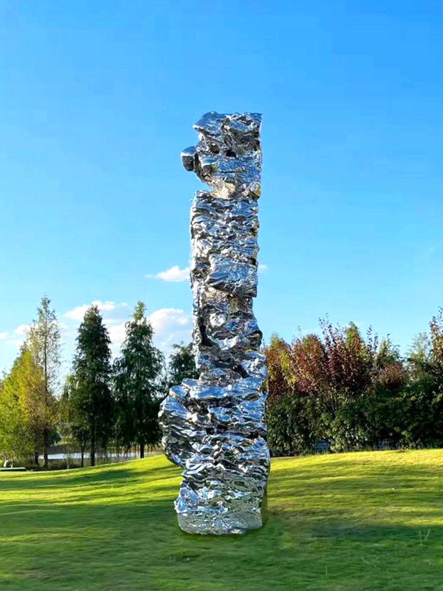 Stainless Steel Abstract Monolith Sculpture