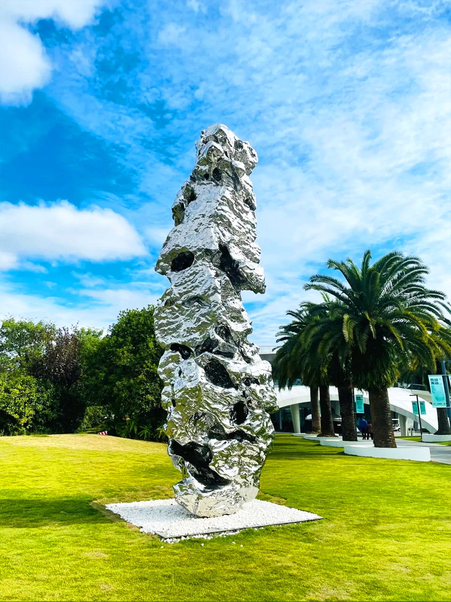 Stainless Steel Abstract Monolith Sculpture