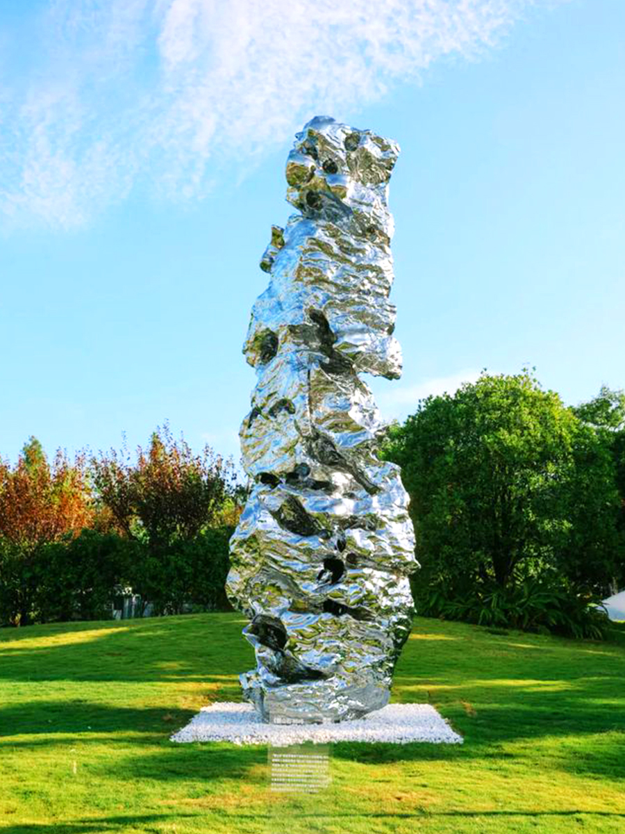 Stainless Steel Abstract Monolith Sculpture