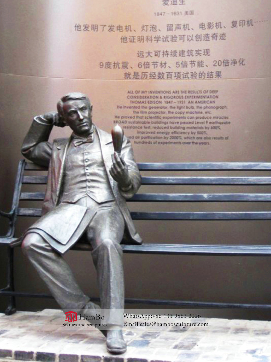 Campus bronze celebrity sculpture customization, scientists sculpture manufacturers