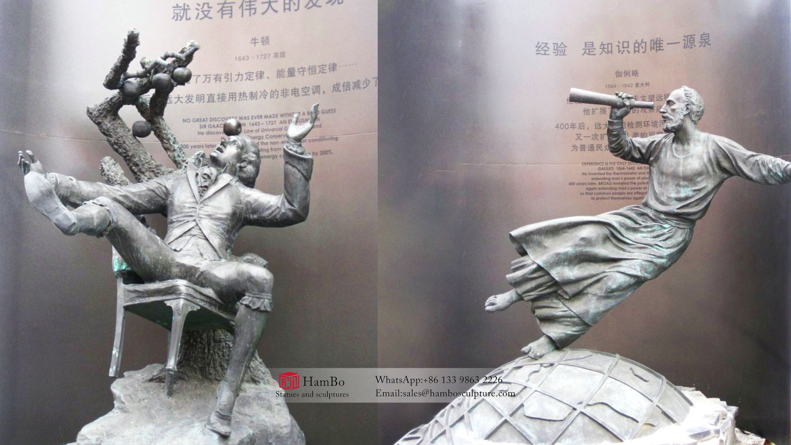 Campus bronze celebrity sculpture customization, scientists sculpture manufacturers
