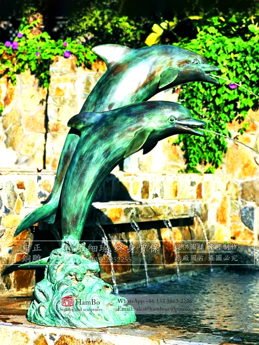 Large outdoor bronze fountain sculpture customization