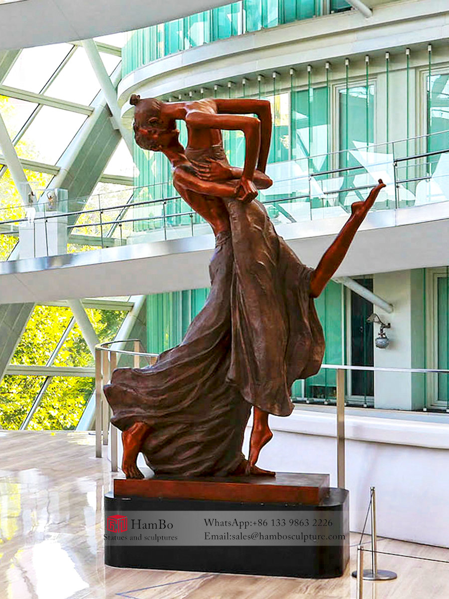 Modern bronze abstract figure sculpture custom manufacturers