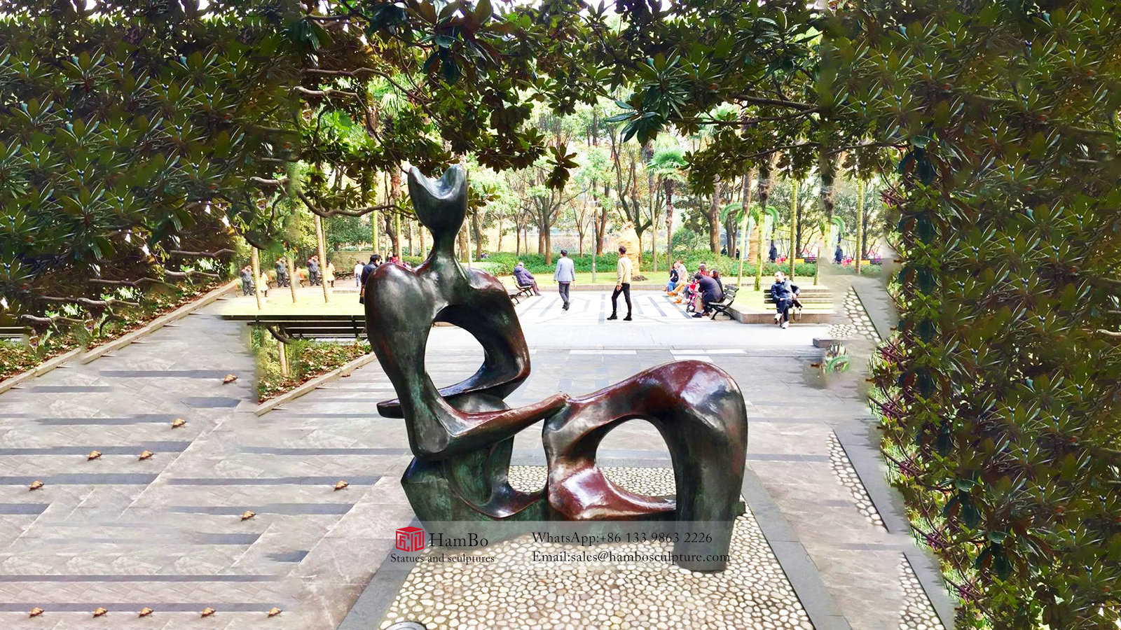 Modern bronze abstract figure sculpture custom manufacturers