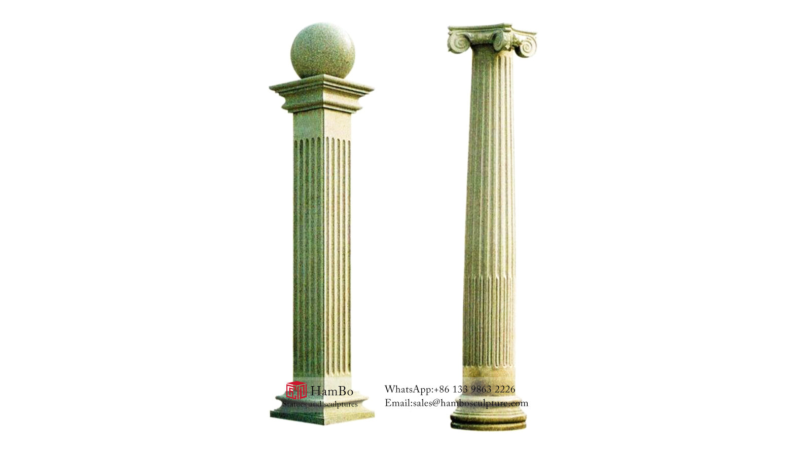 Square stone carving pattern Roman column sculpture manufacturers