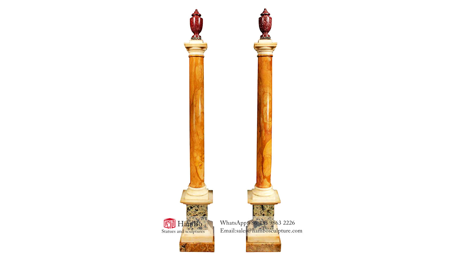 Square stone carving pattern Roman column sculpture manufacturers