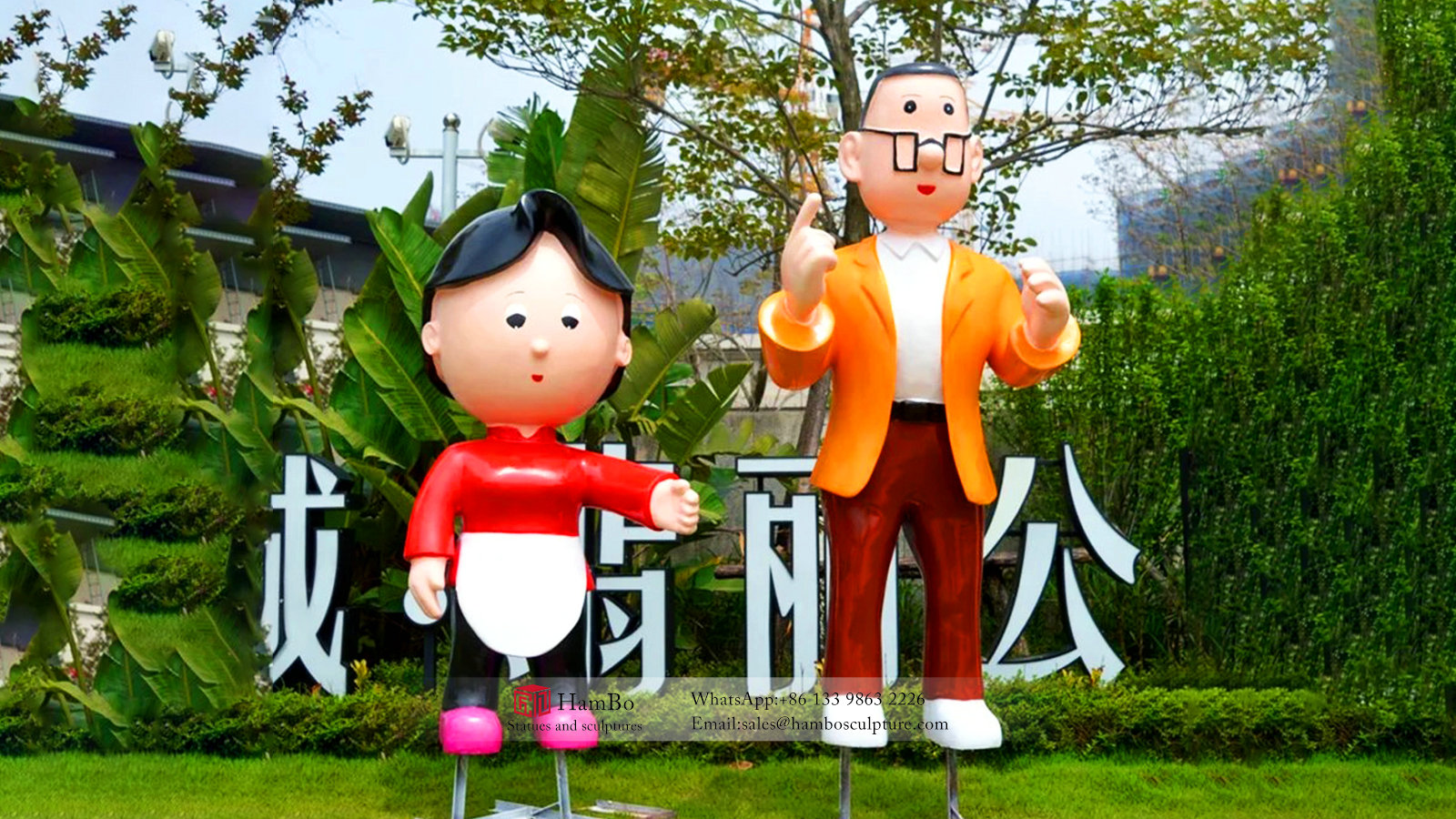 Outdoor FRP animation Nezha sculpture custom manufacturers