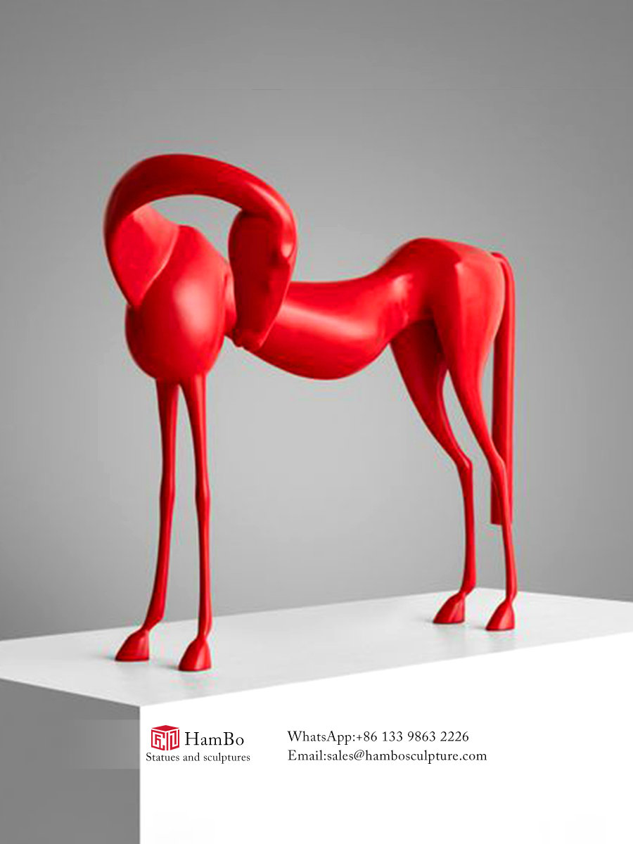 Indoor FRP abstract horse sculpture manufacturer