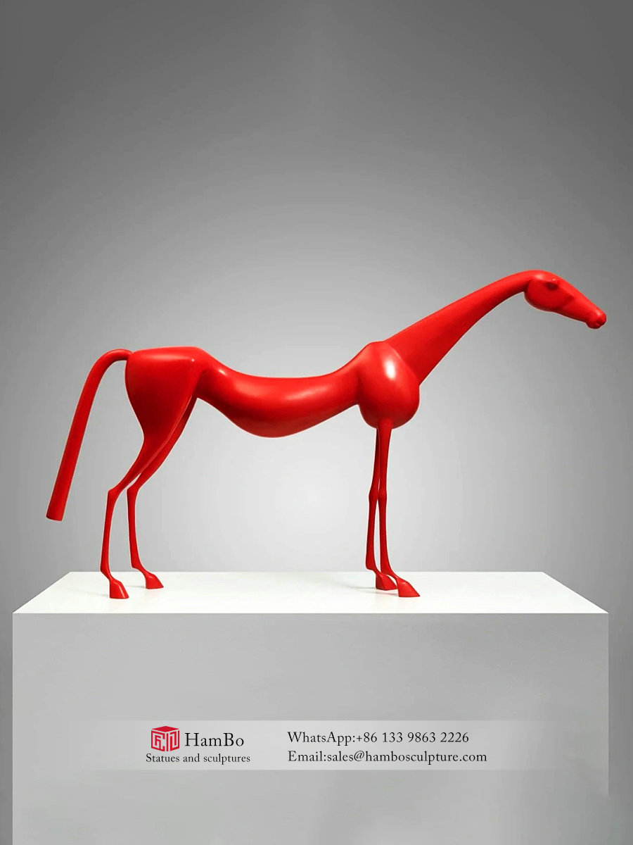 Indoor FRP abstract horse sculpture manufacturer