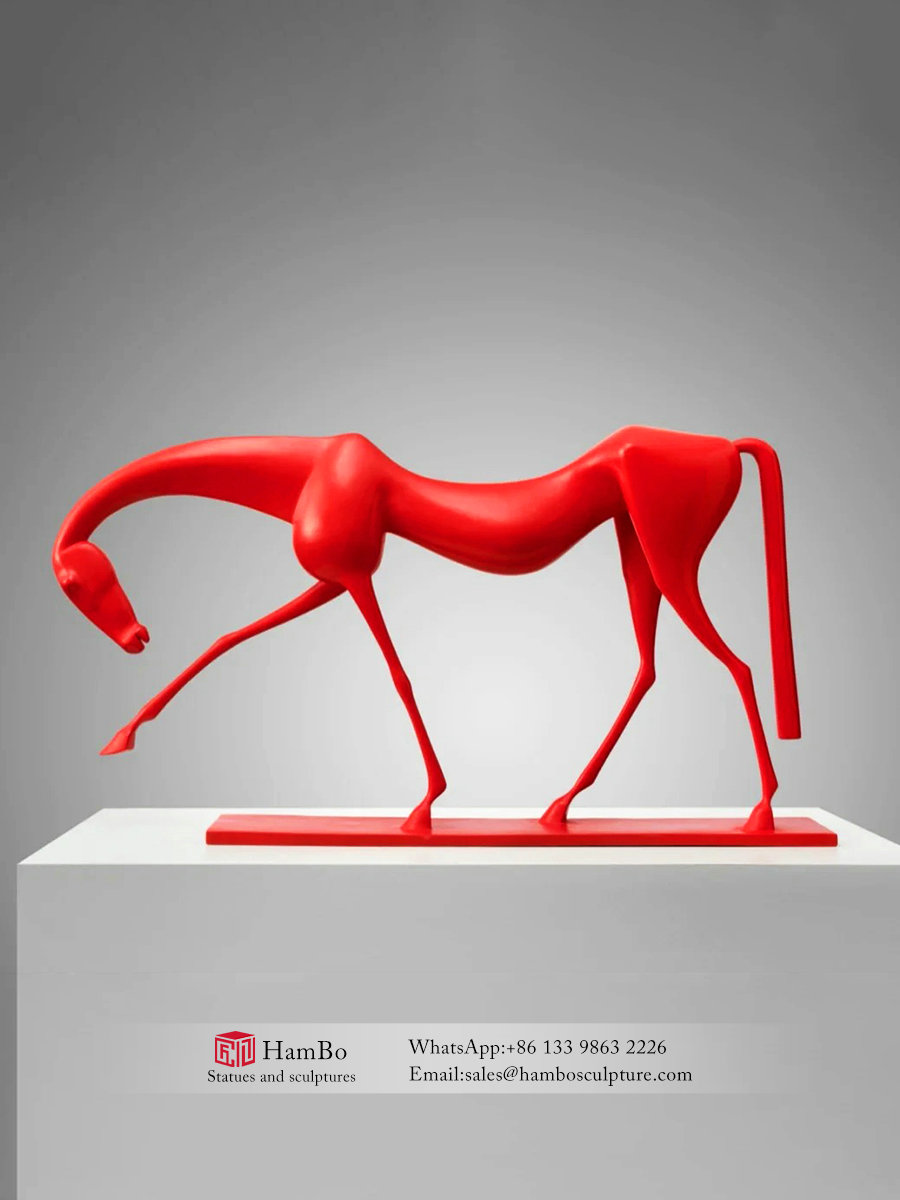 Indoor FRP abstract horse sculpture manufacturer