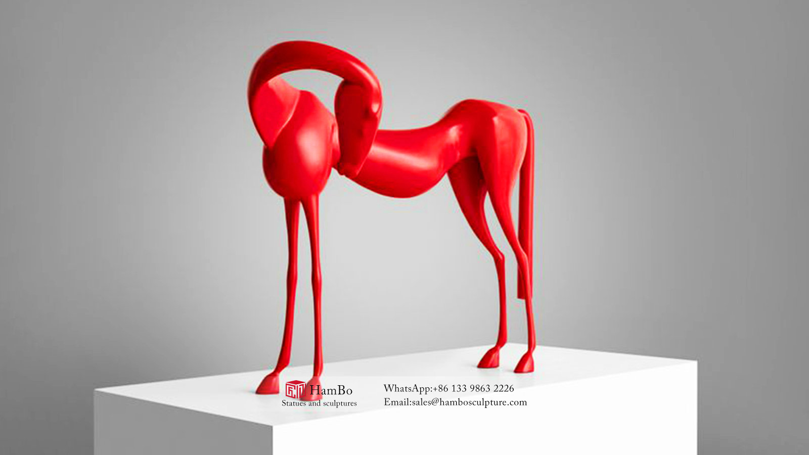 Indoor FRP abstract horse sculpture manufacturer