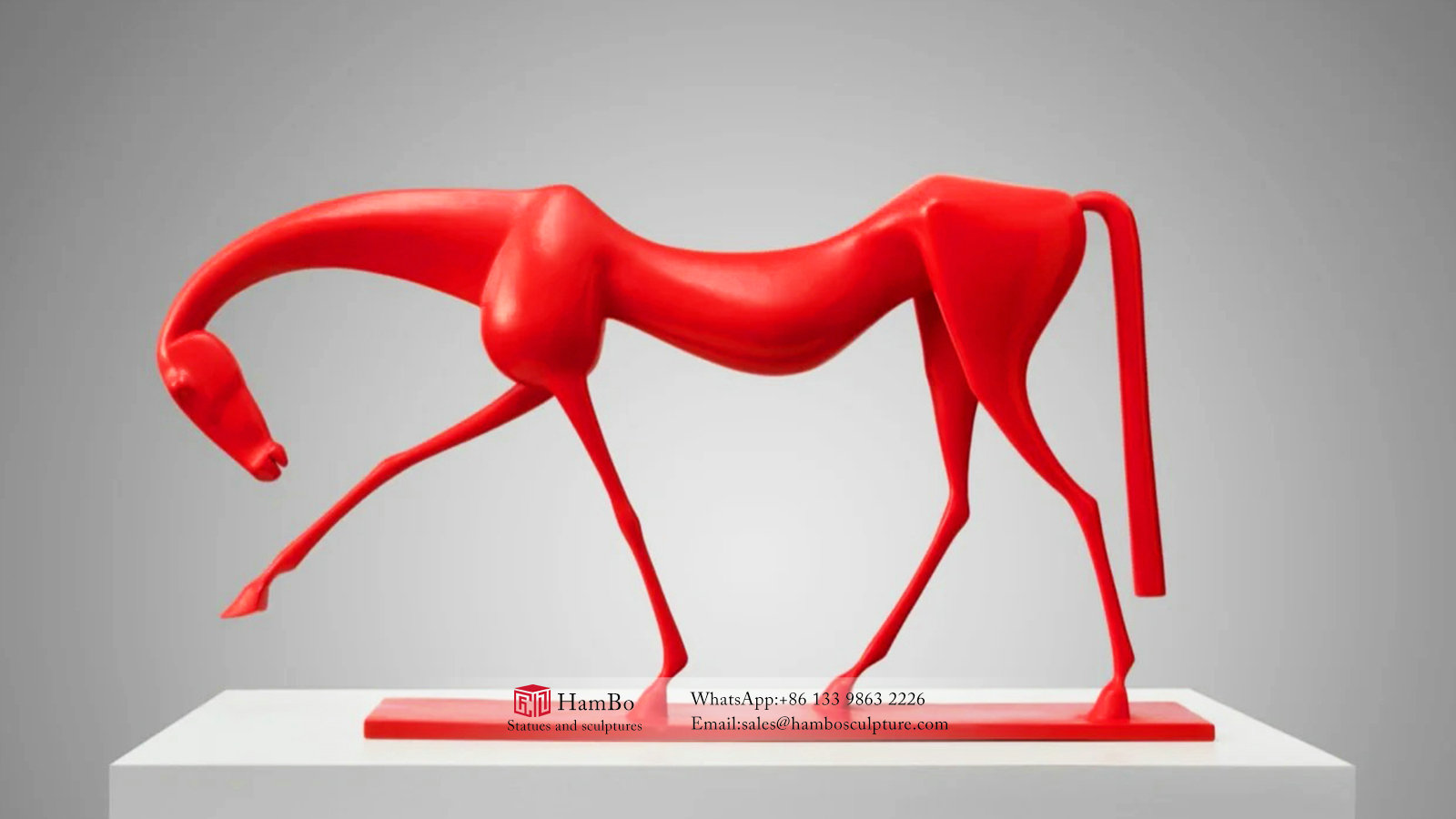 Indoor FRP abstract horse sculpture manufacturer
