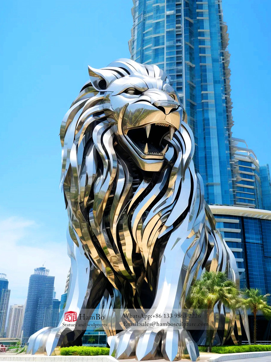 Outdoor stainless steel guitar sculpture manufacturer
