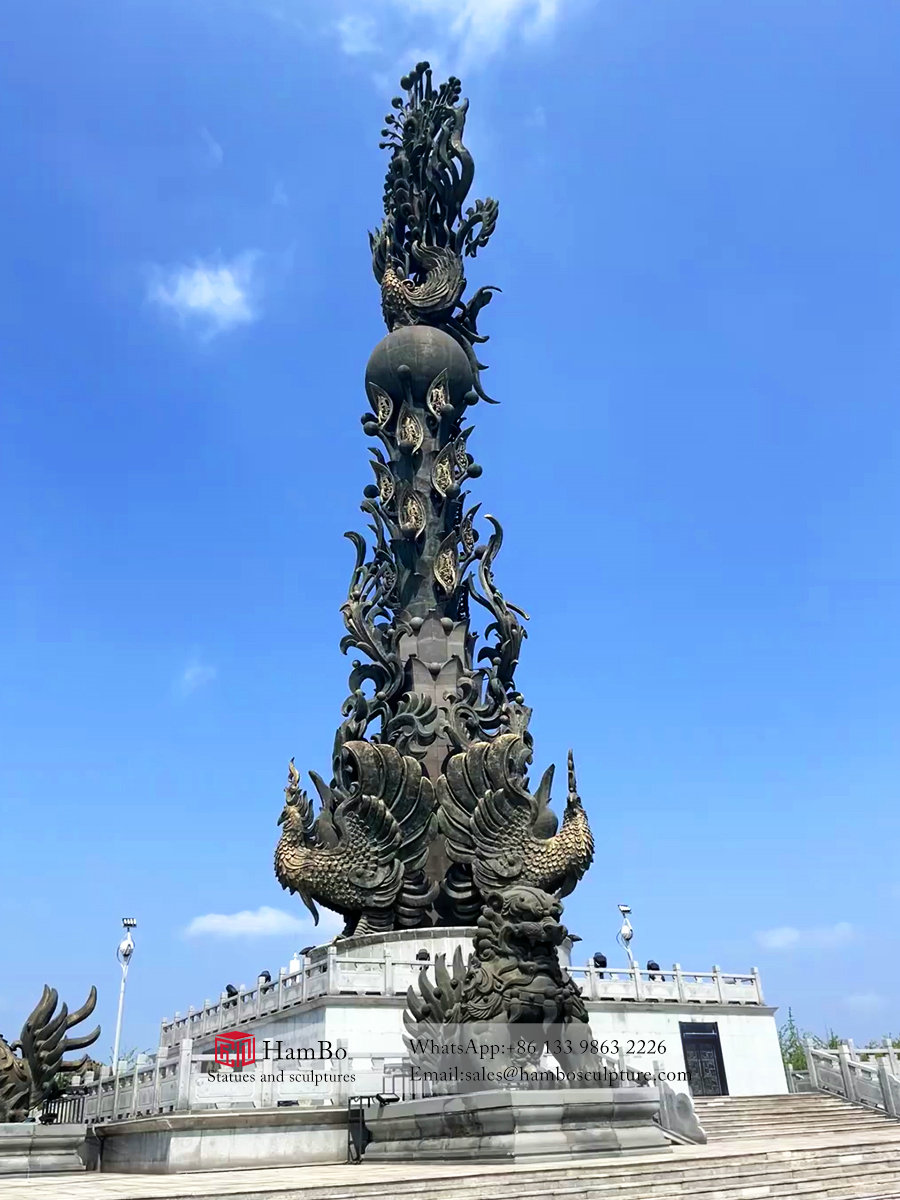 Park stone bronze combined with creative sculpture manufacturers