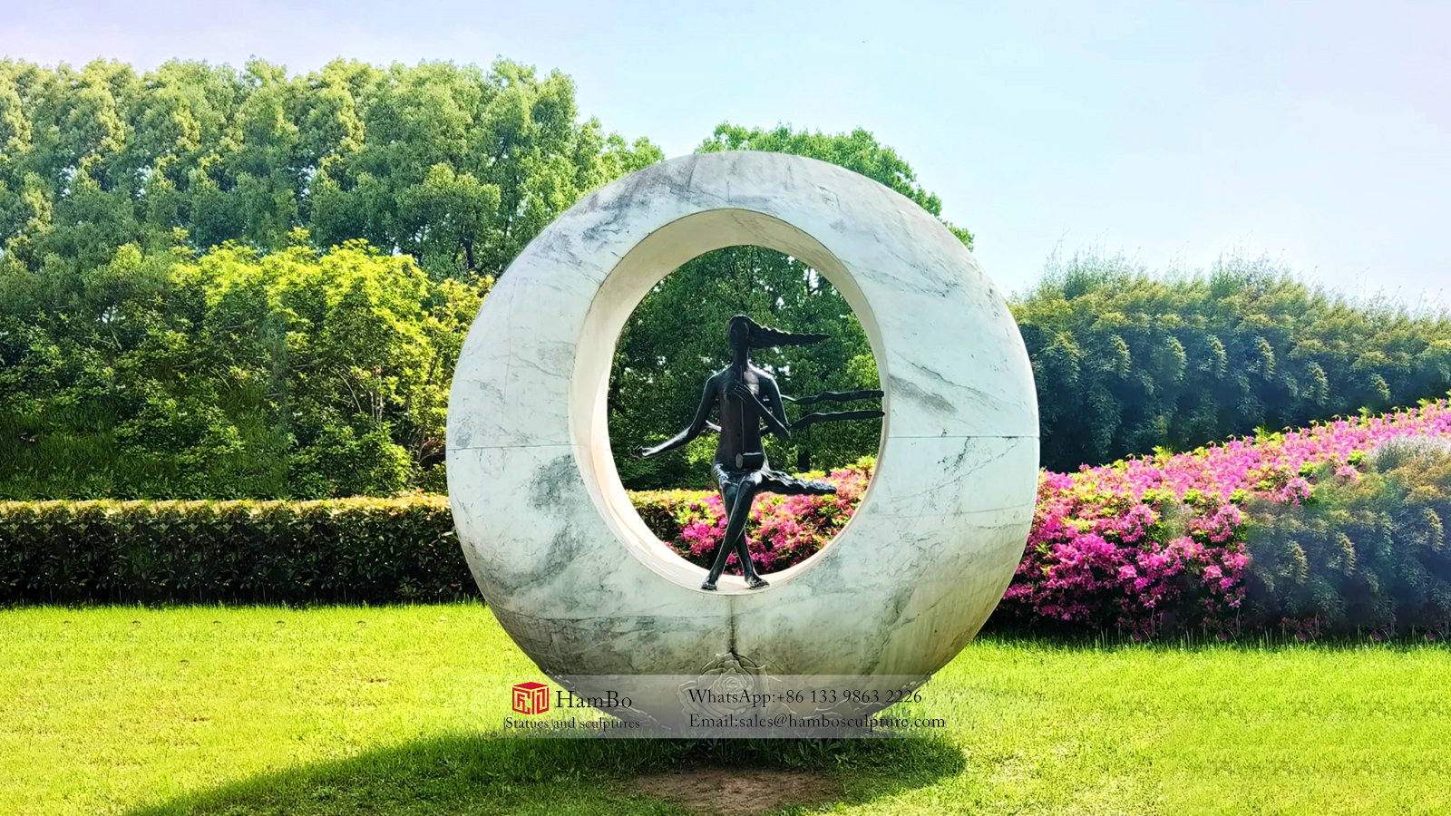 Park stone bronze combined with creative sculpture manufacturers