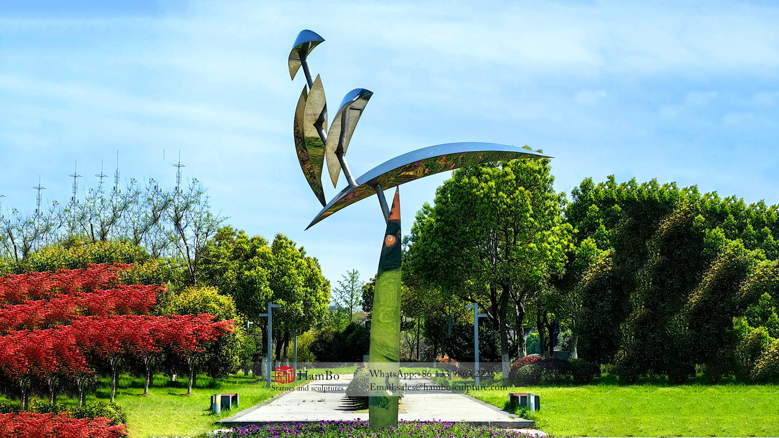 Park stone bronze combined with creative sculpture manufacturers